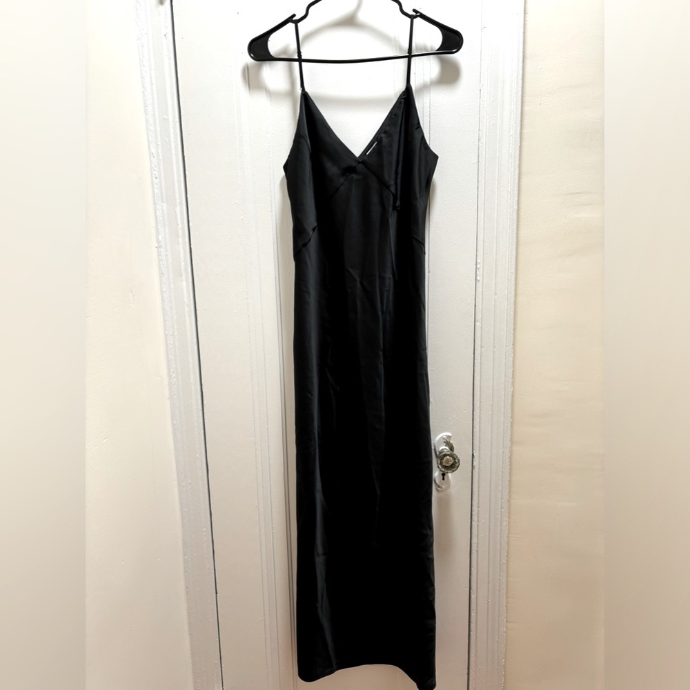 Black silk dress